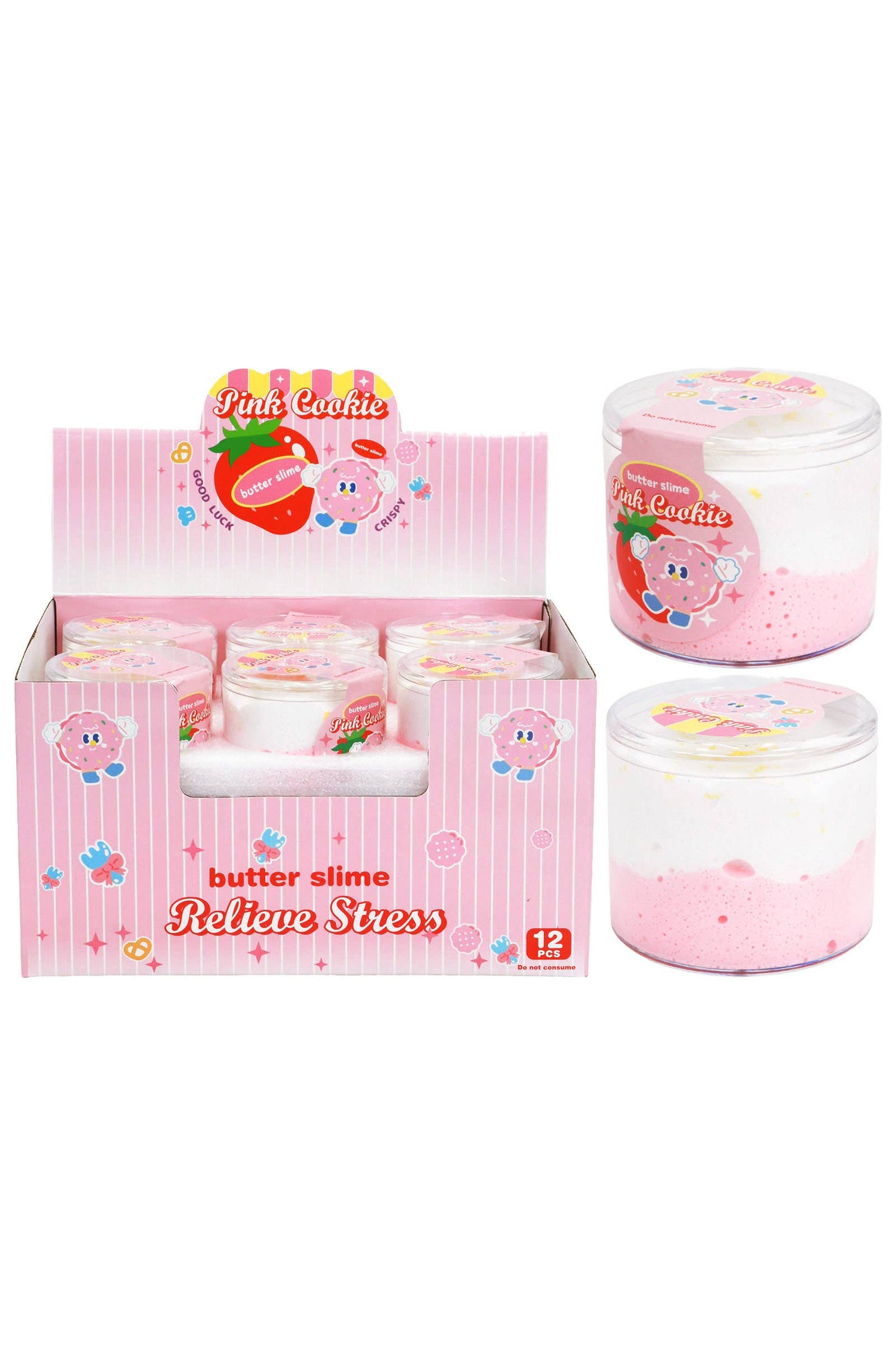 Pink Cookie Two-Tone Matte Butter Slime Jar EST Arrival Mid Aug
