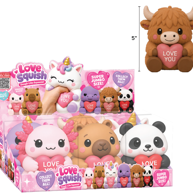 Fun Doh JUMBO Valentines Love Squad Squishy SHIPS JAN 1st