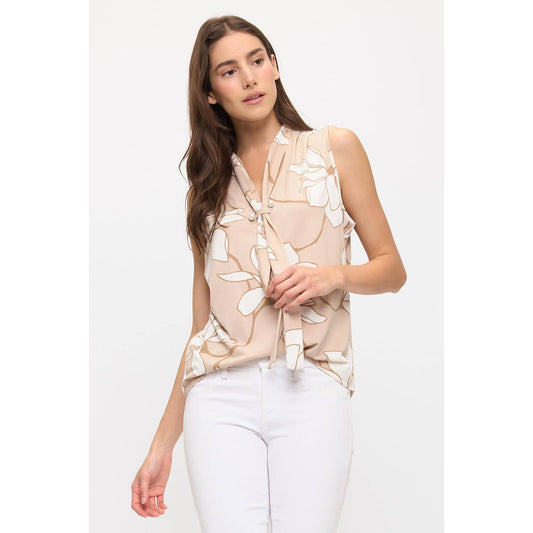 FLORAL BOW PEARL TANK