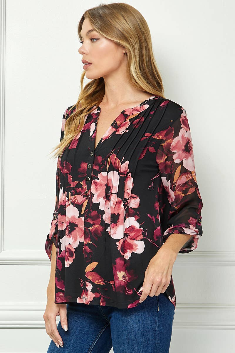 VERONA FALL NECK BLOUSE