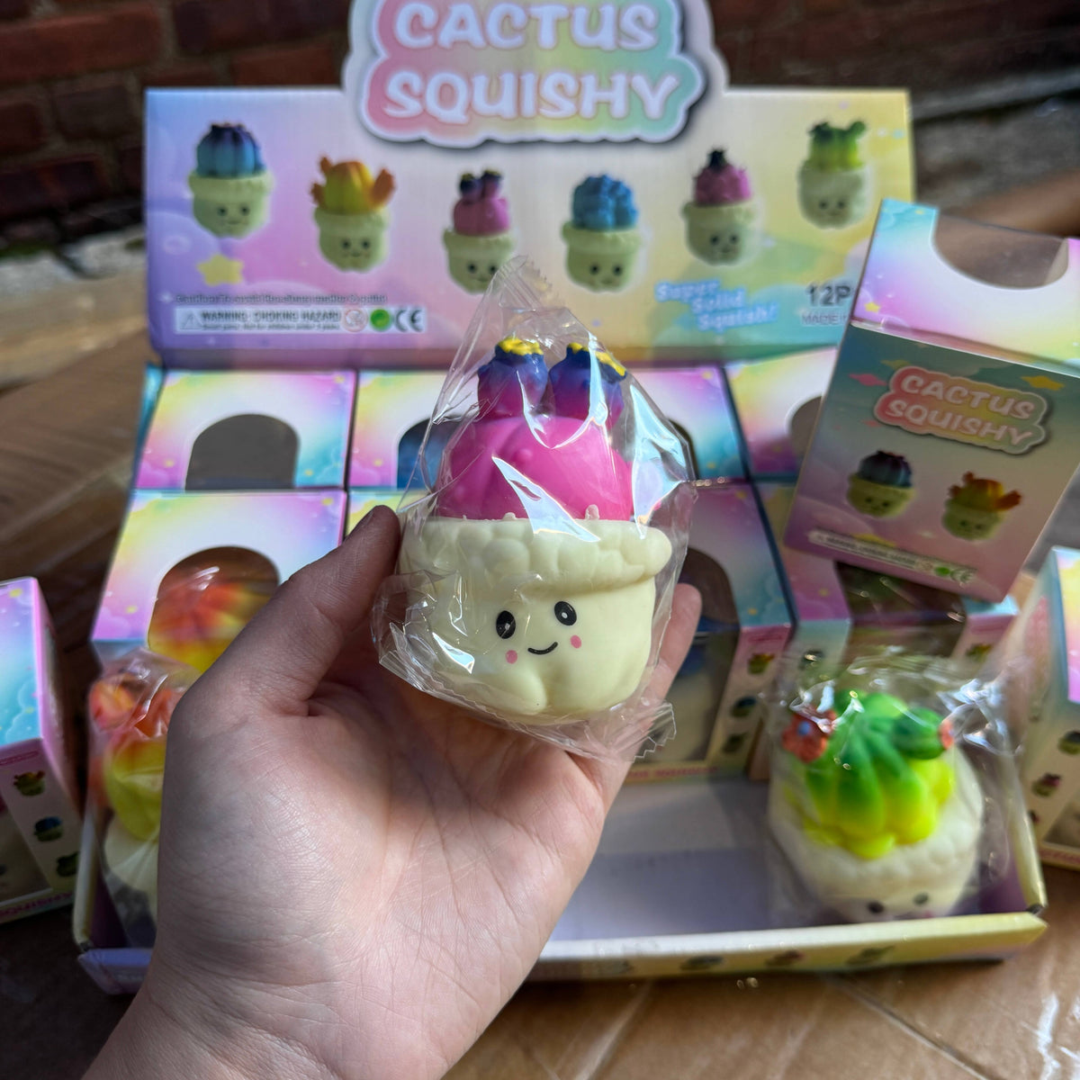 Crunchy Multicolor Cactus Squishy