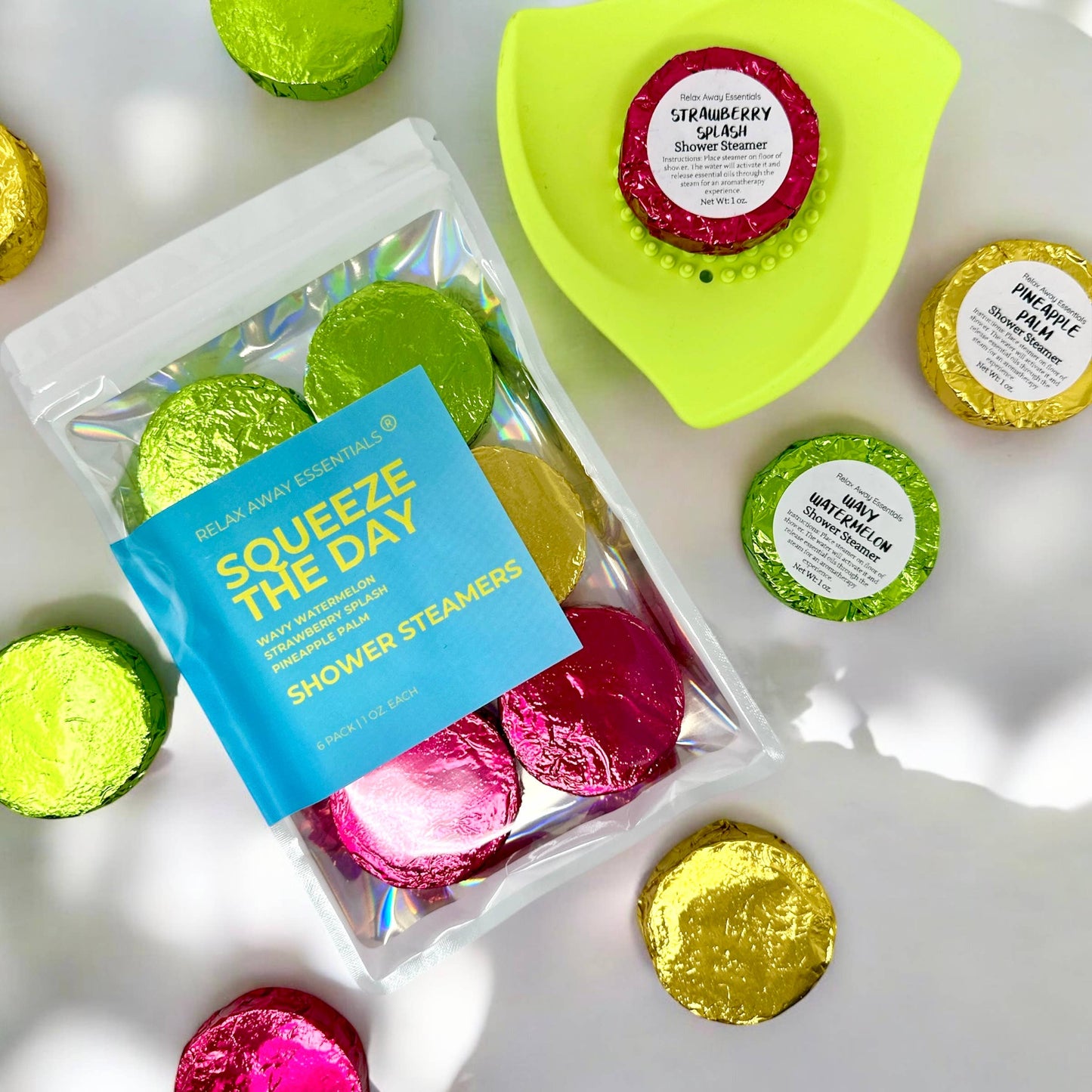 Squeeze the Day Shower Steamers 6 Pack - Made in USA