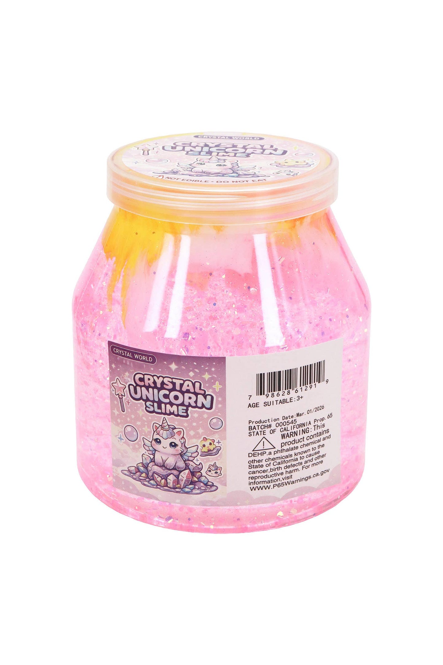 Cute Two-Tone Iridescent Glittery Unicorn Slime Jar EST Arrival Mid Aug
