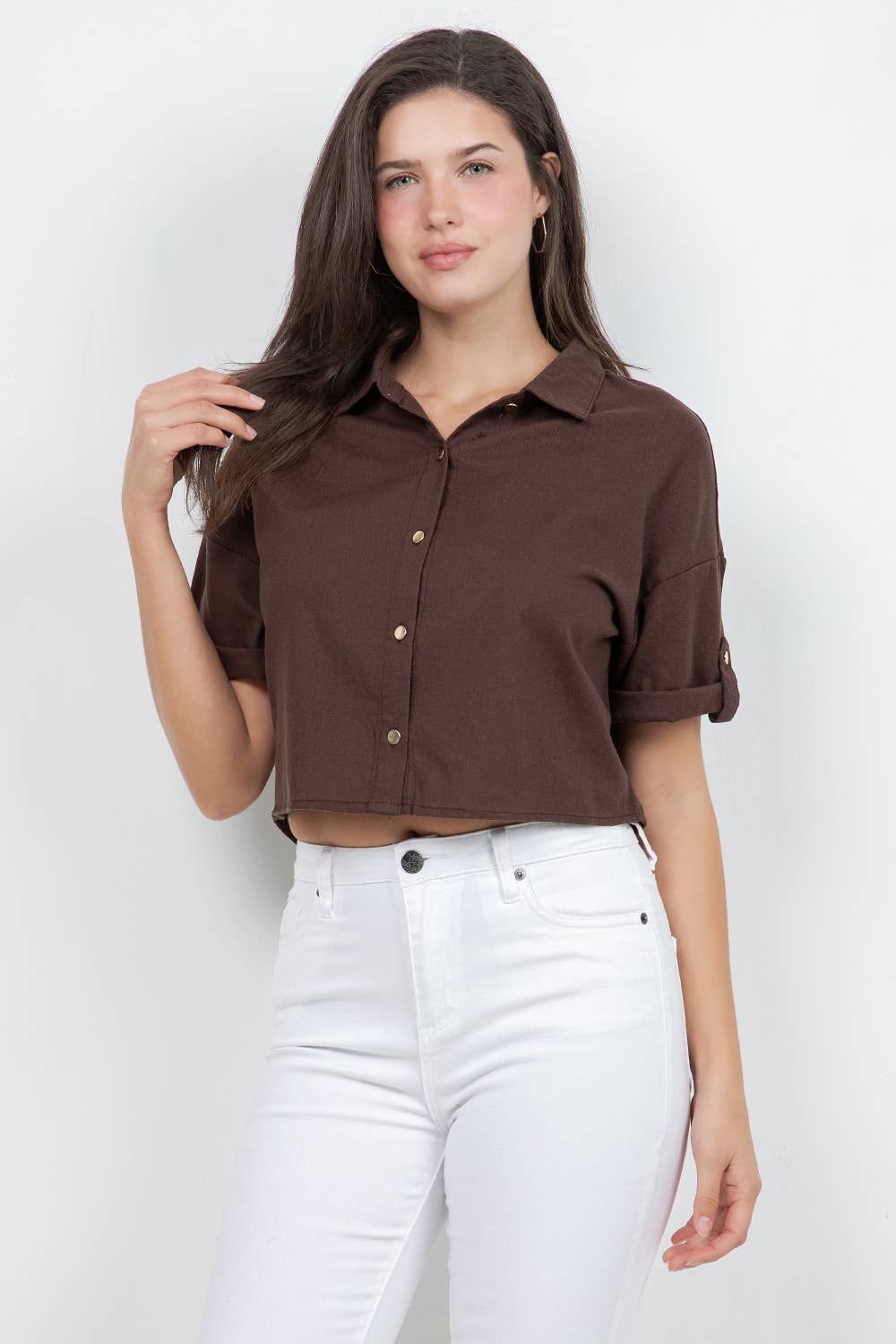 Line Cropped Top