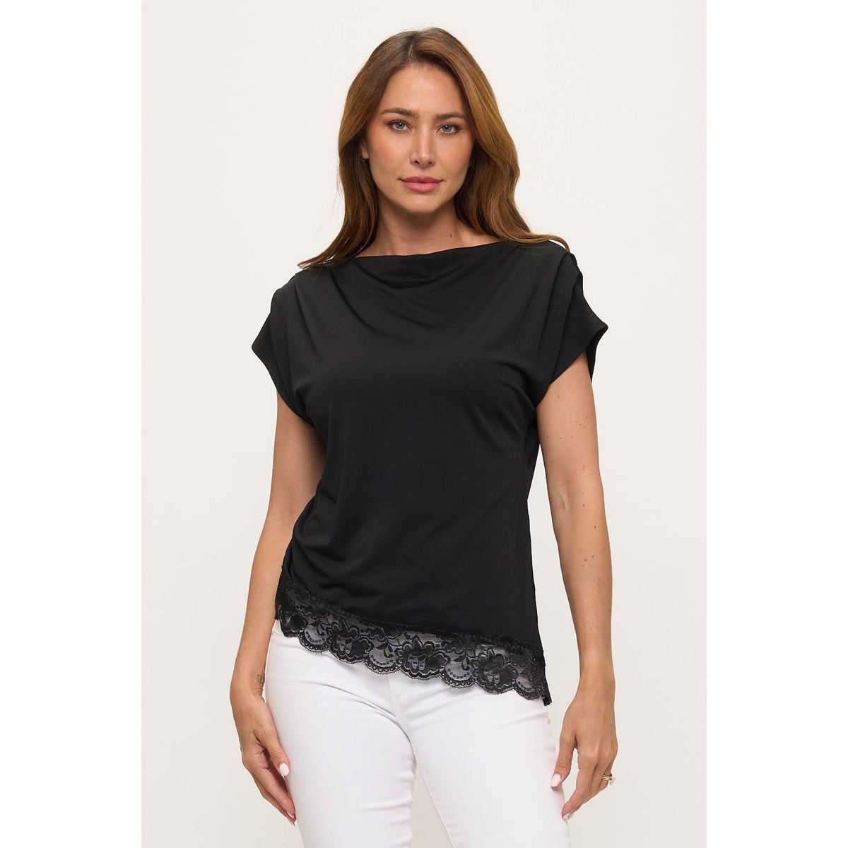 ASYM LACE FASHION TOP