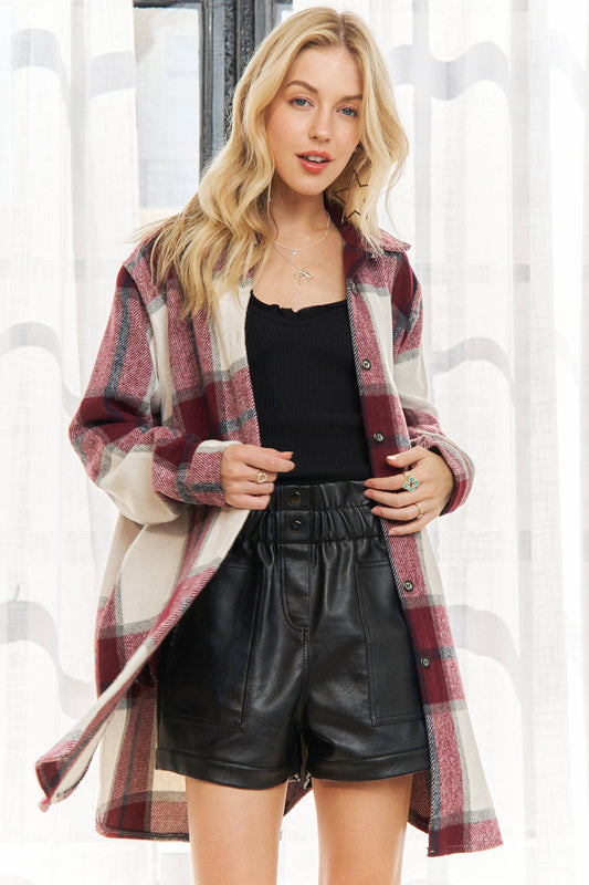 PLAID FLANNEL SHACKET