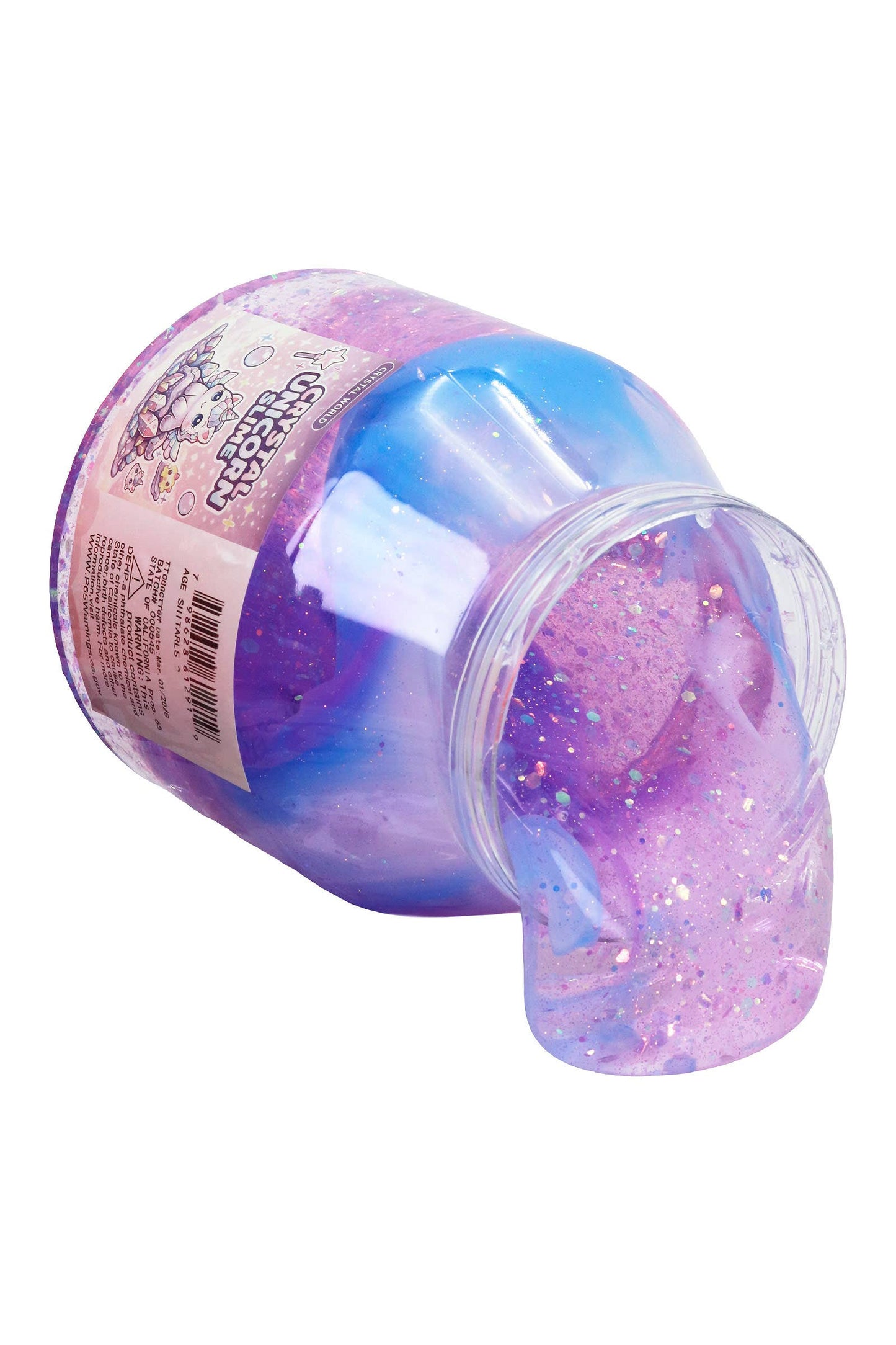 Cute Two-Tone Iridescent Glittery Unicorn Slime Jar EST Arrival Mid Aug