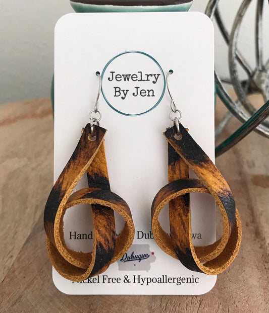 Knot: Mustard Leopard Earrings