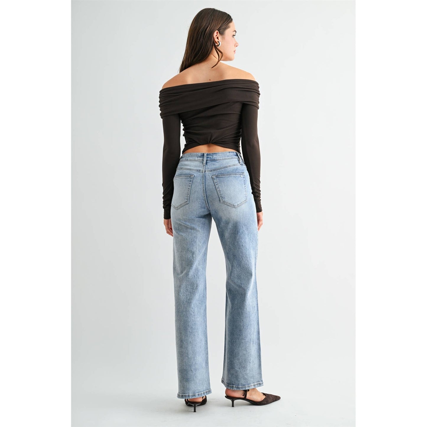 MICA HIGH-RISE WIDE LEG EMBELLISHED