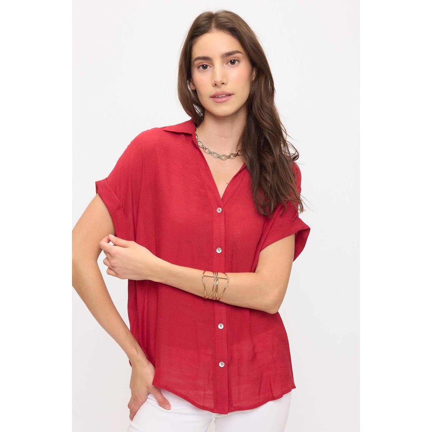 GAUZE UTILITY COLLAR SHIRT