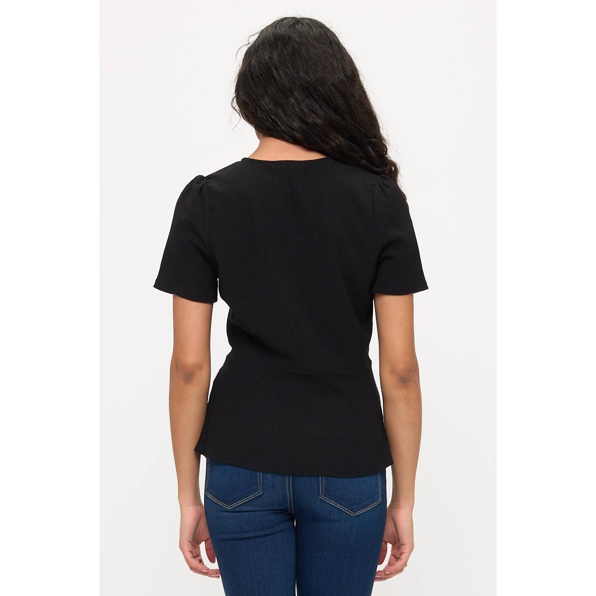 CREPE WRAP WEAR TO WORK TOP