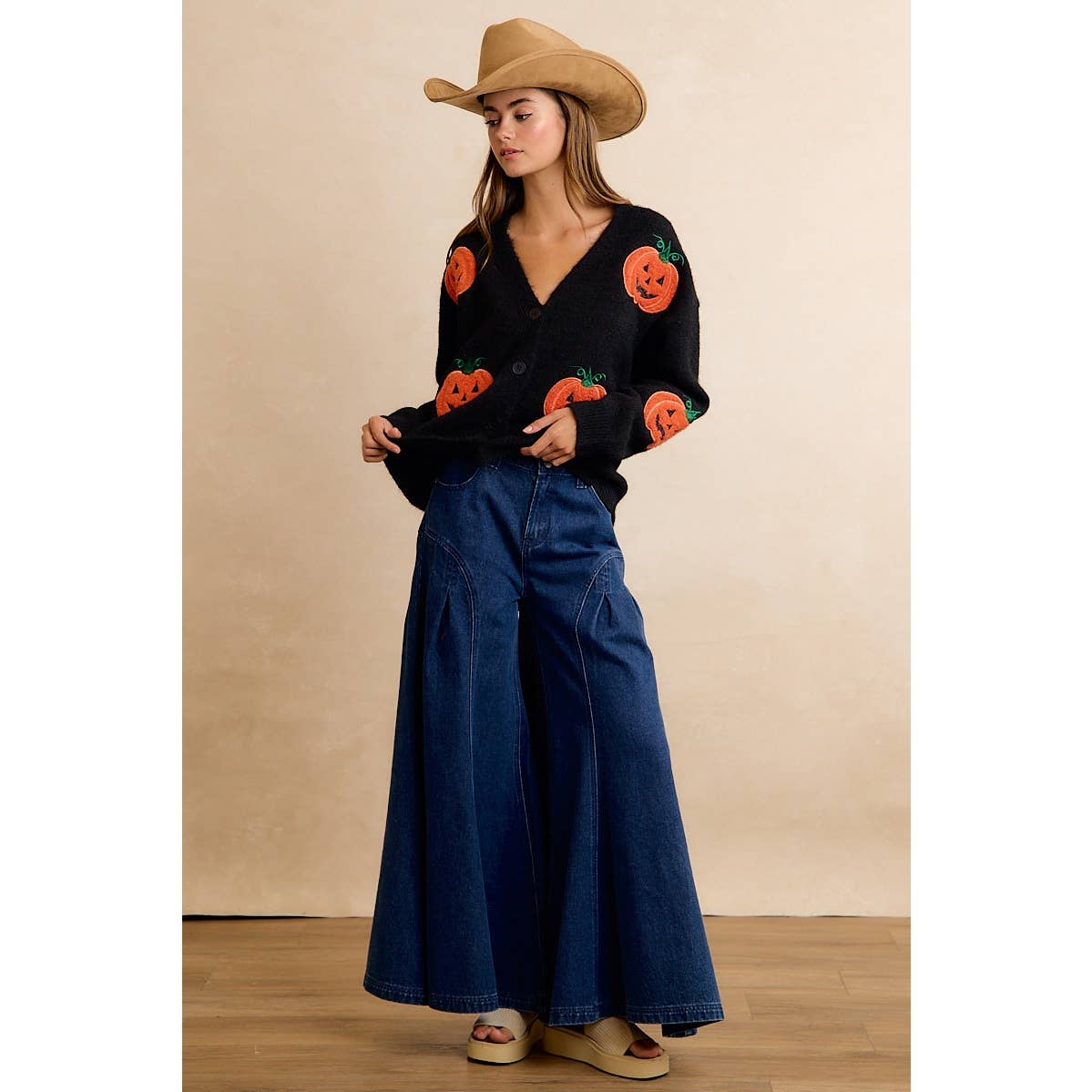 HALLOWEEN PUMPKIN BIBI KNIT CARDIGAN
