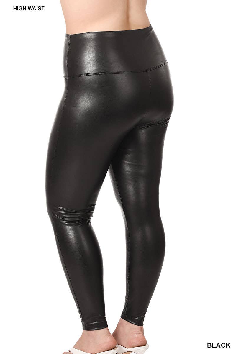 High Rise Zenana Faux Leather Leggings