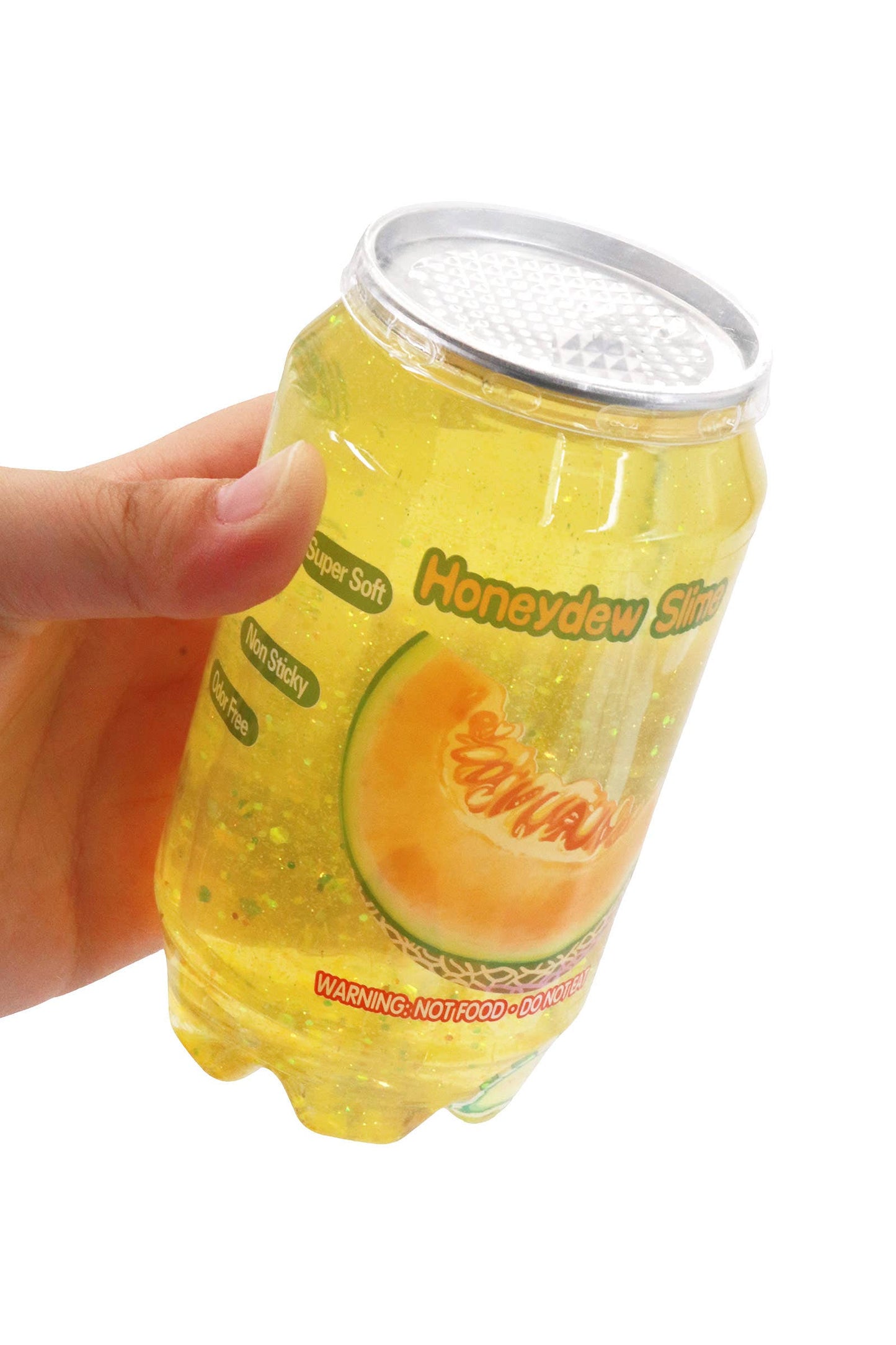 Sparkling Yellow Citrus Melon Fruit Soda Can Glitter Slime EST Arrival Mid Aug