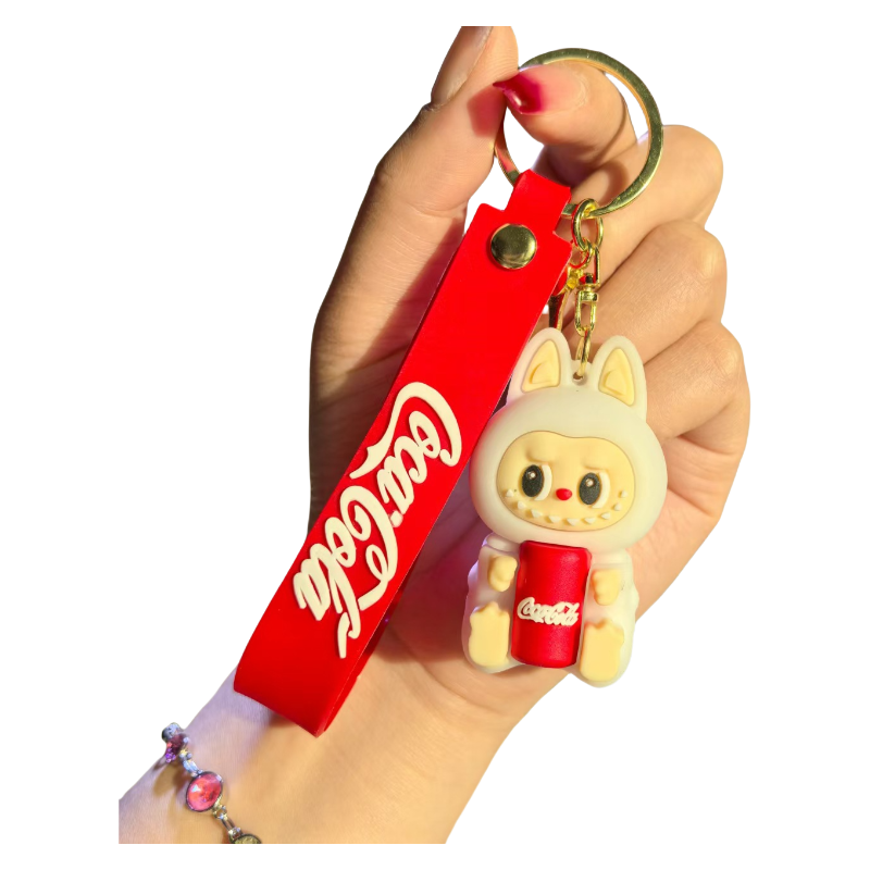 Monster Cola Shape Silicone Keychain Various Character