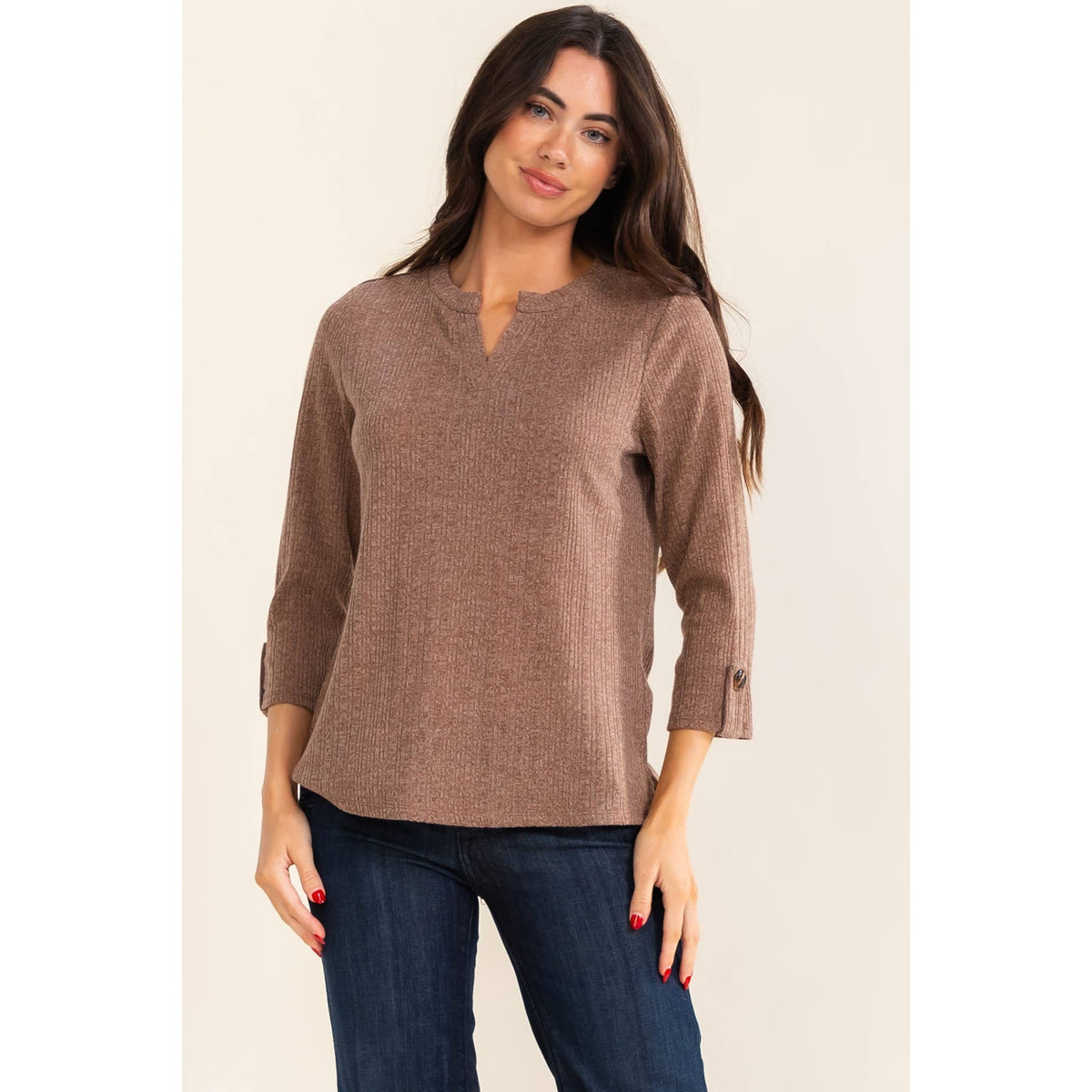 TORTOISE BUTTON SWEATSHIRT