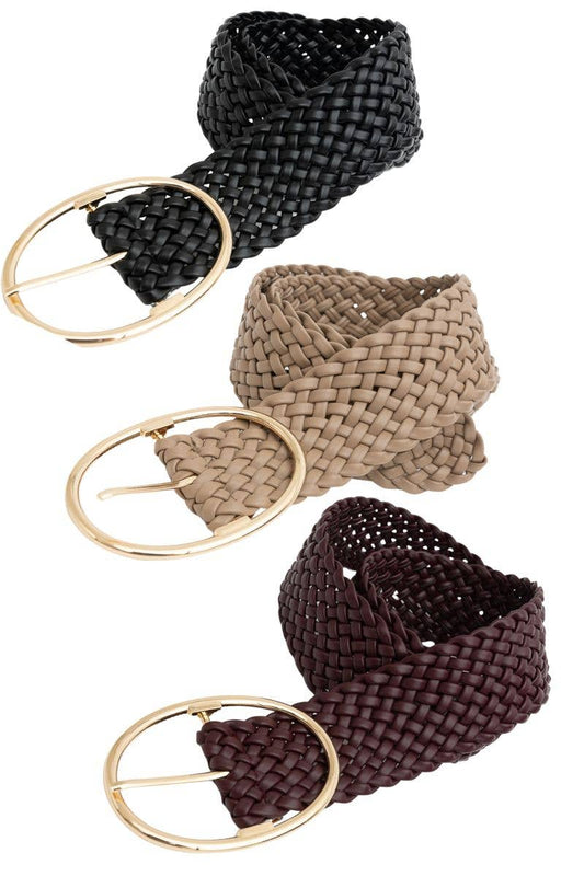 Wide Braided Belt for Dresses