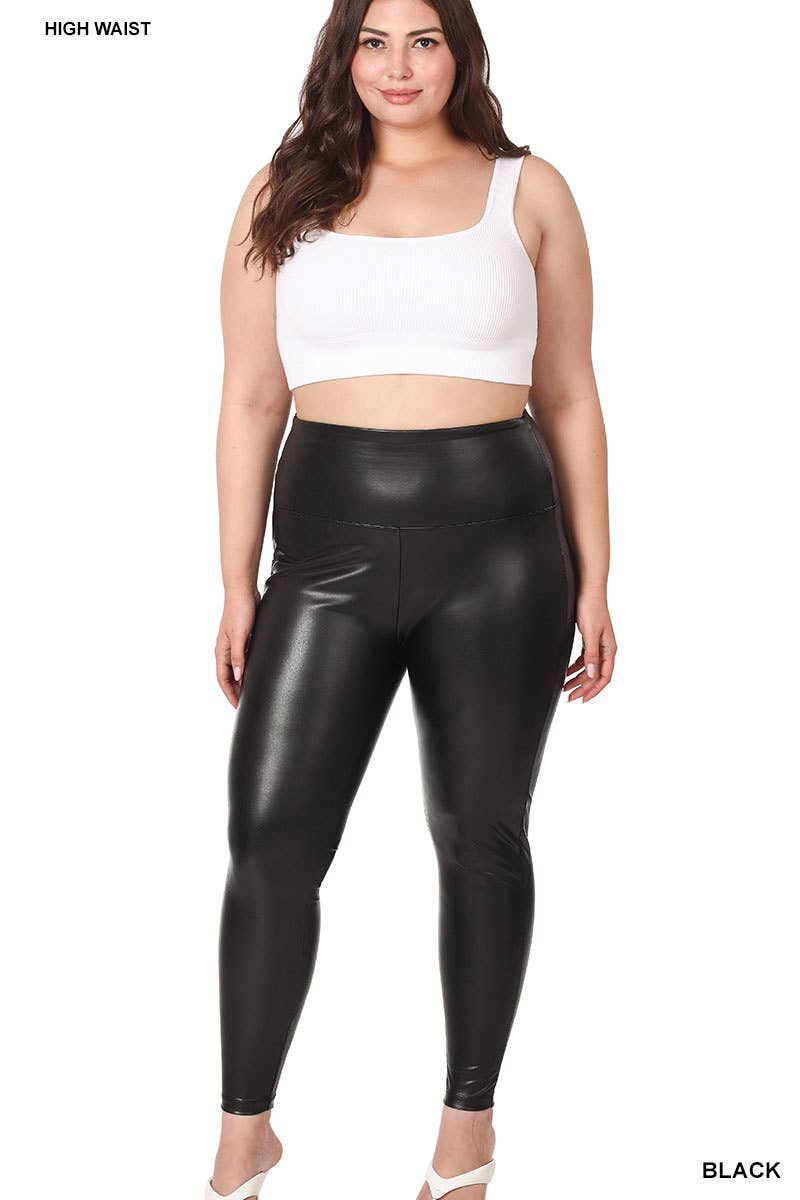 High Rise Zenana Faux Leather Leggings