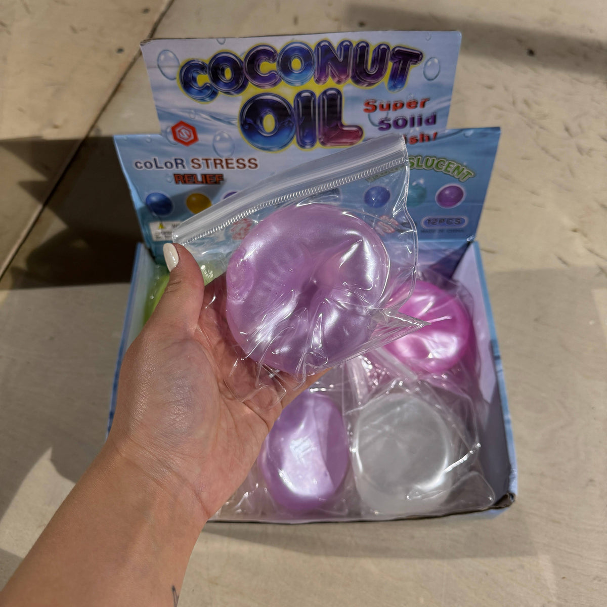 Coconut Oil Vaseline Metallic Round Ball Squishy