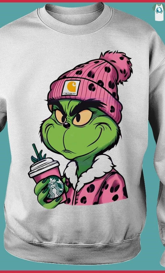 Grinch N Dunkin or Starbucks crew