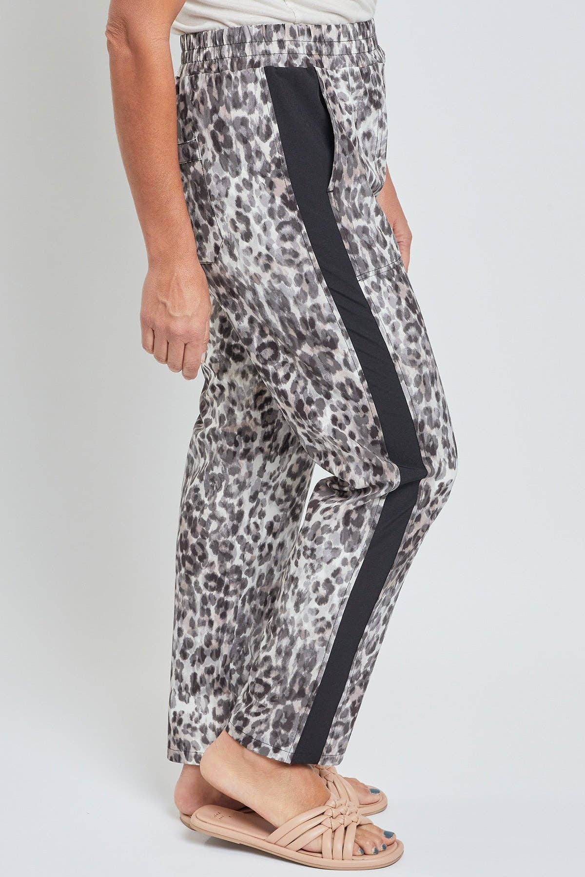 Cheetah Fabric Straight Leg Jogger