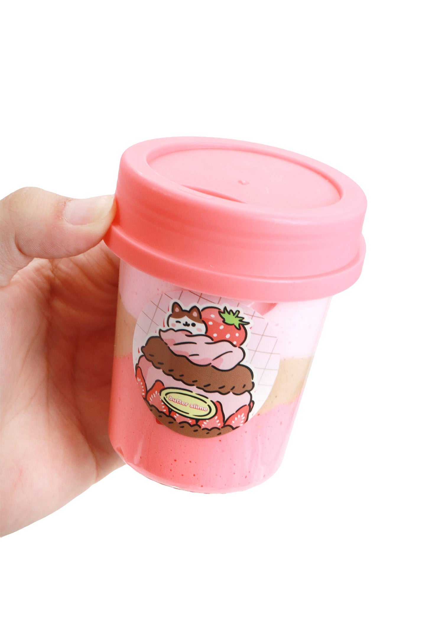 Three-Tone Matte Macaron Butter Slime Pink Beverage Cup Jar EST Arrival Mid Aug