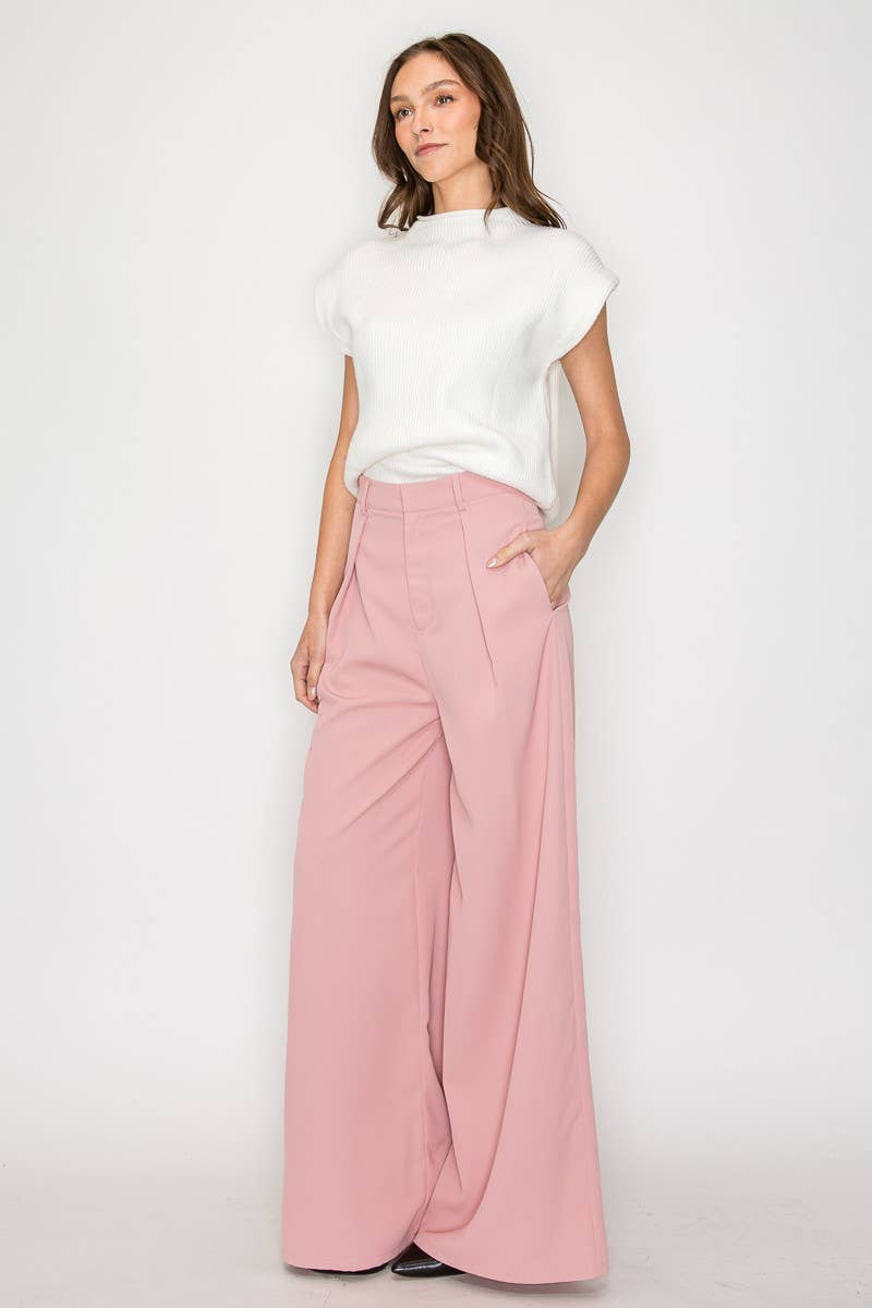 CASUAL WIDE LEG TROUSER PANT