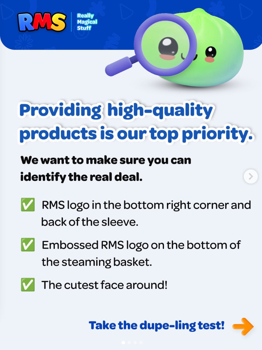 Instock! Crazy Fun Official RMS Big Mystery 7" Bao Bun –Rare Glitter SQUISHY