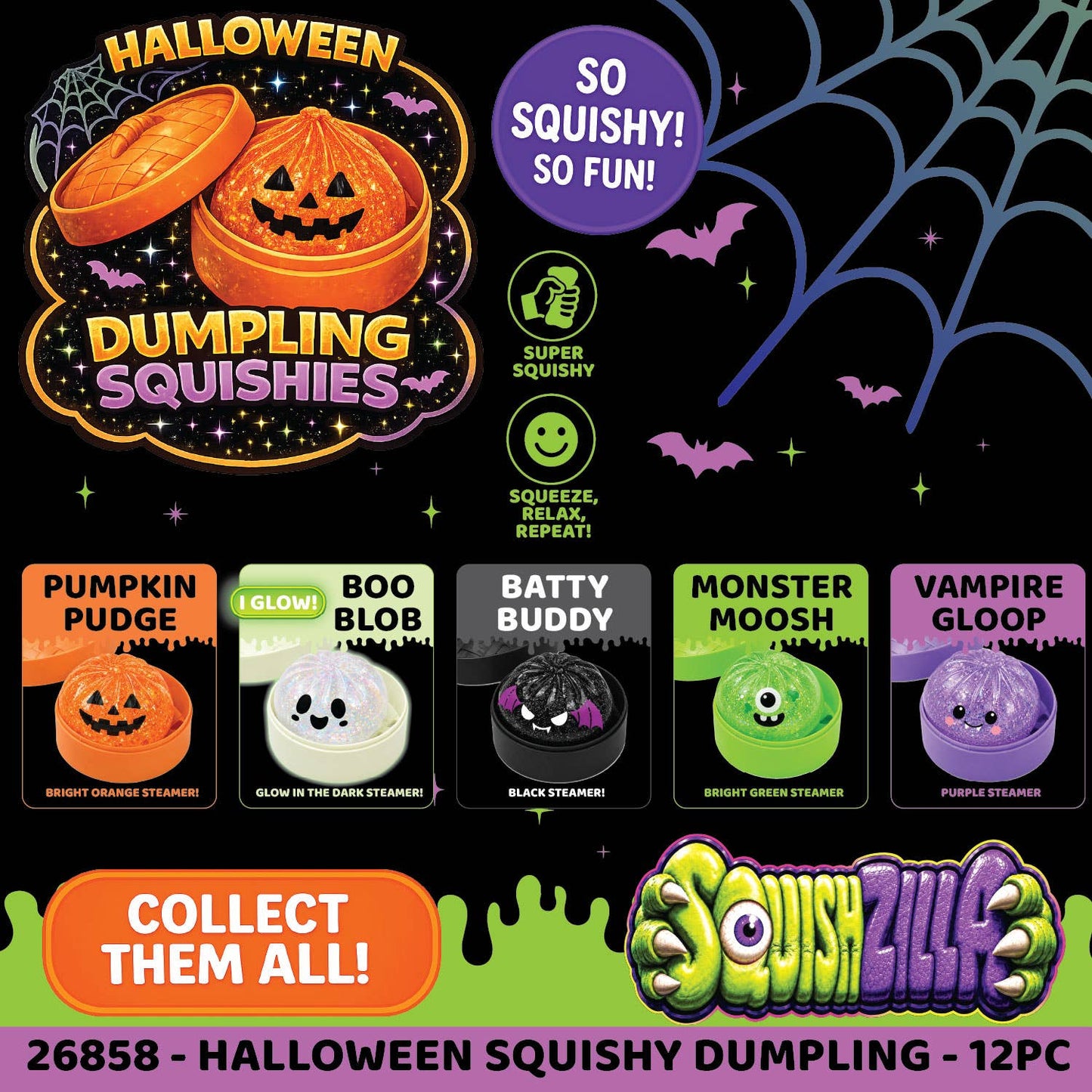 Pre order Fun Doh Spooky Mystery Dumpling Squishy EST Arrival Sept