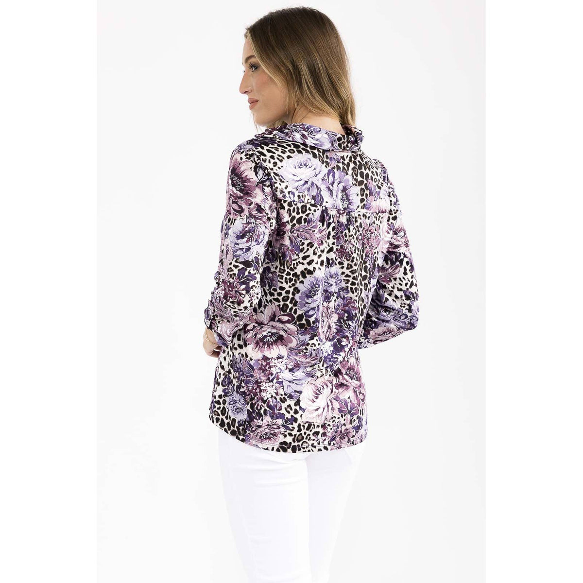 FOIL ANIMAL PRINT SHIRT