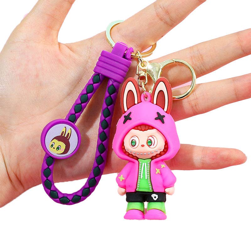 Cartoon Silicone Keychain With Various Character Designs