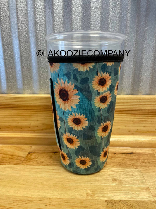 TEAL SUNFLOWERS