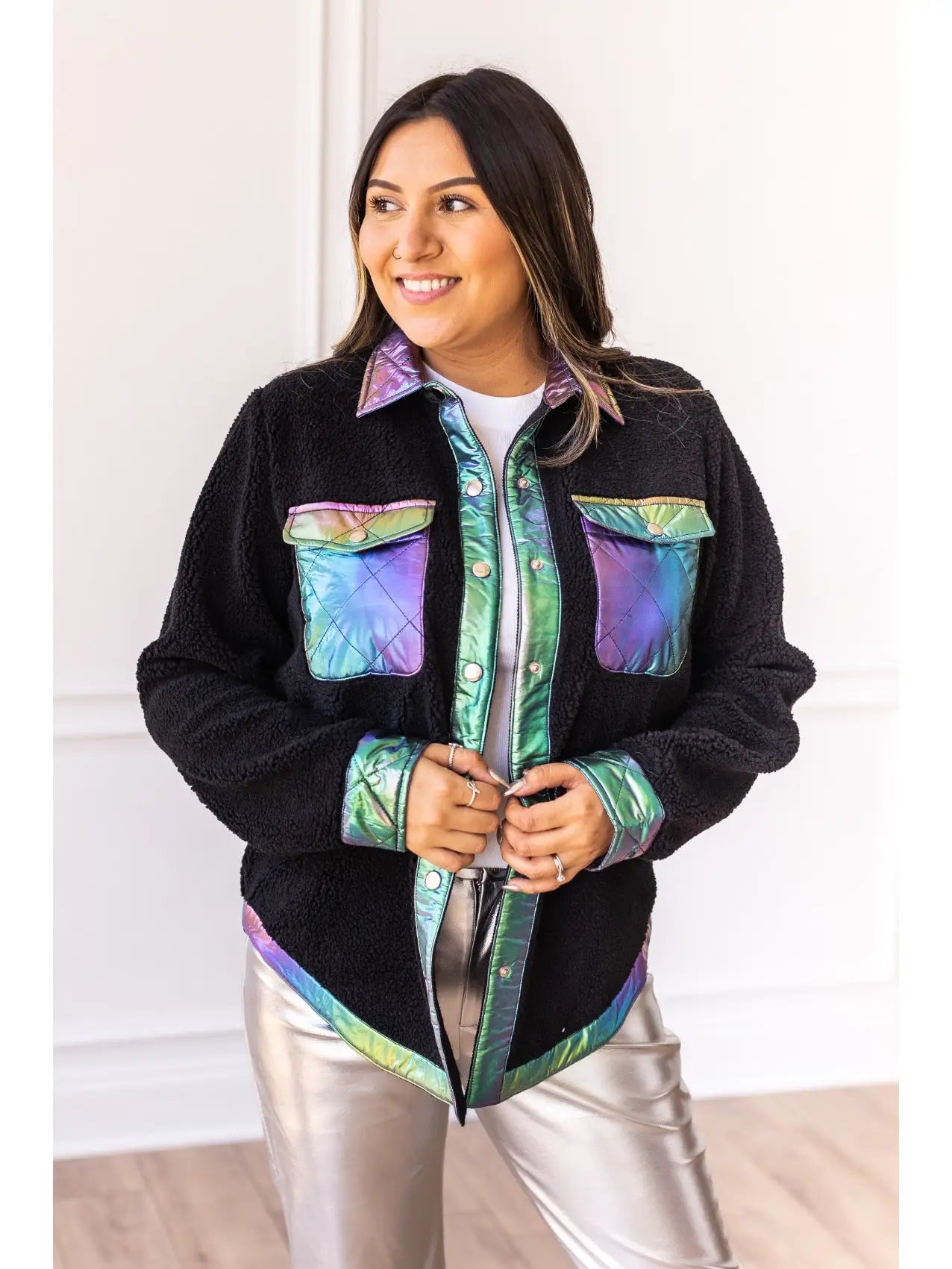 Oil Spill Sherpa Jacket