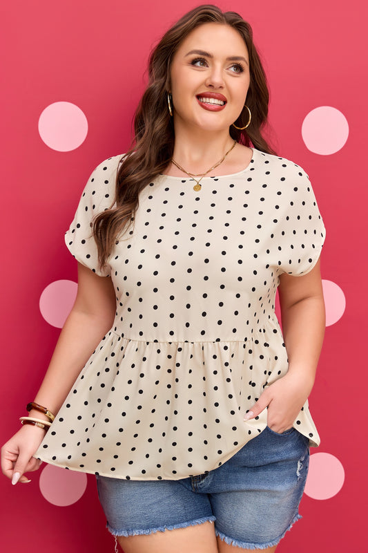 Curvy Polka Dot Top