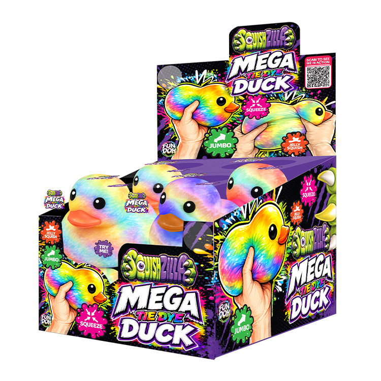 Fun Doh MEGA 5" Tie Dye Duck Squishy Toy