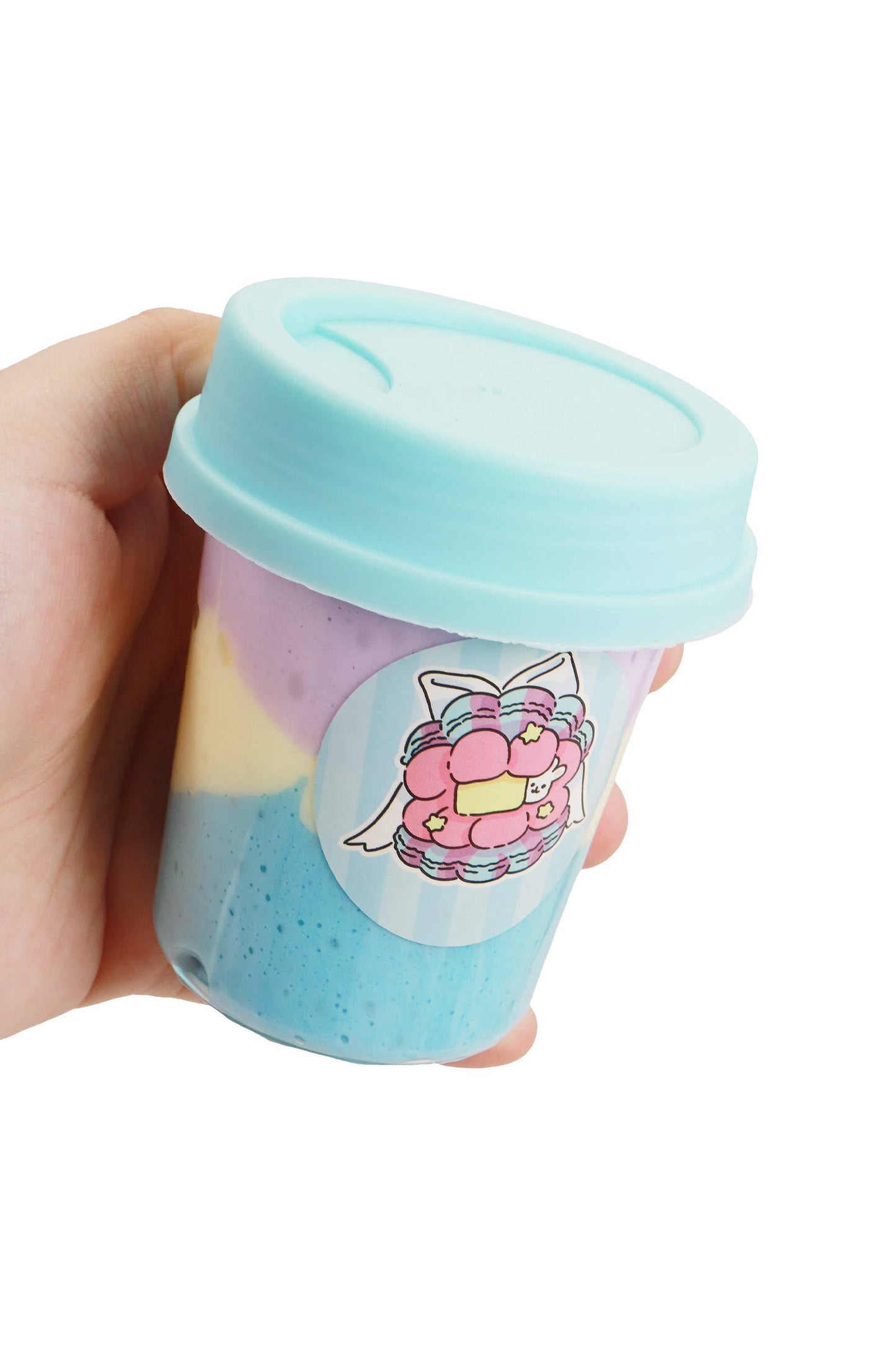 Three-Tone Matte Macaron Butter Slime Blue Beverage Cup Jar EST Arrival Mid Aug