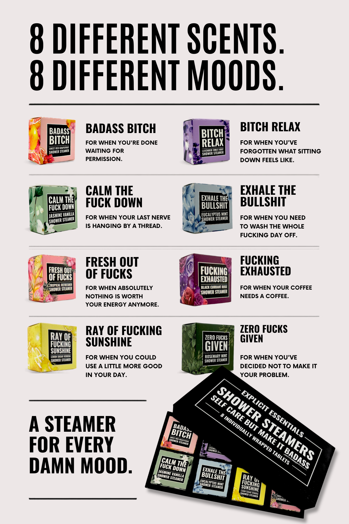 Shower Steamer EXPLICIT Sample Gift Box Set