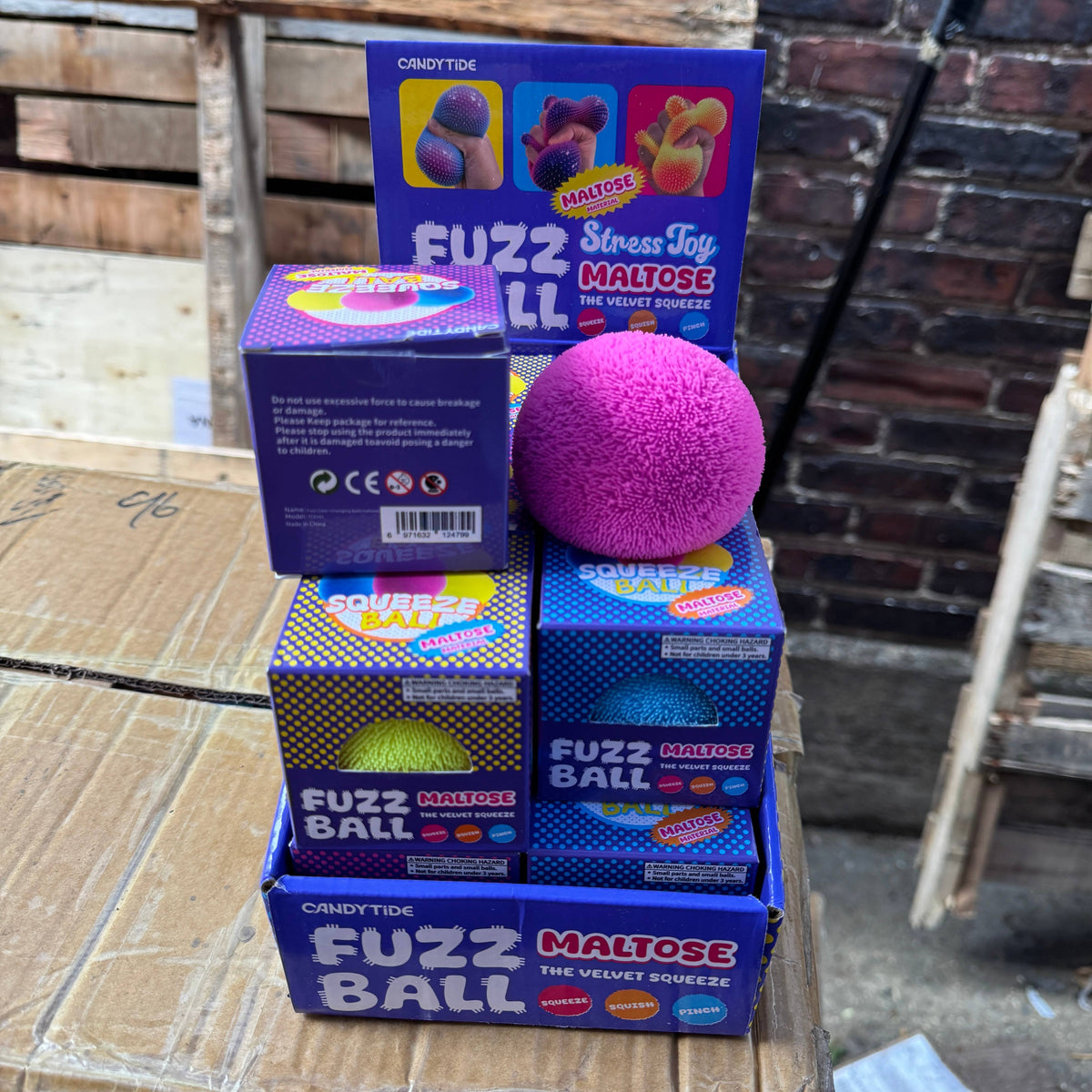 Sugar Squeeze Fuzzy Color Changing Ball SQUISHY