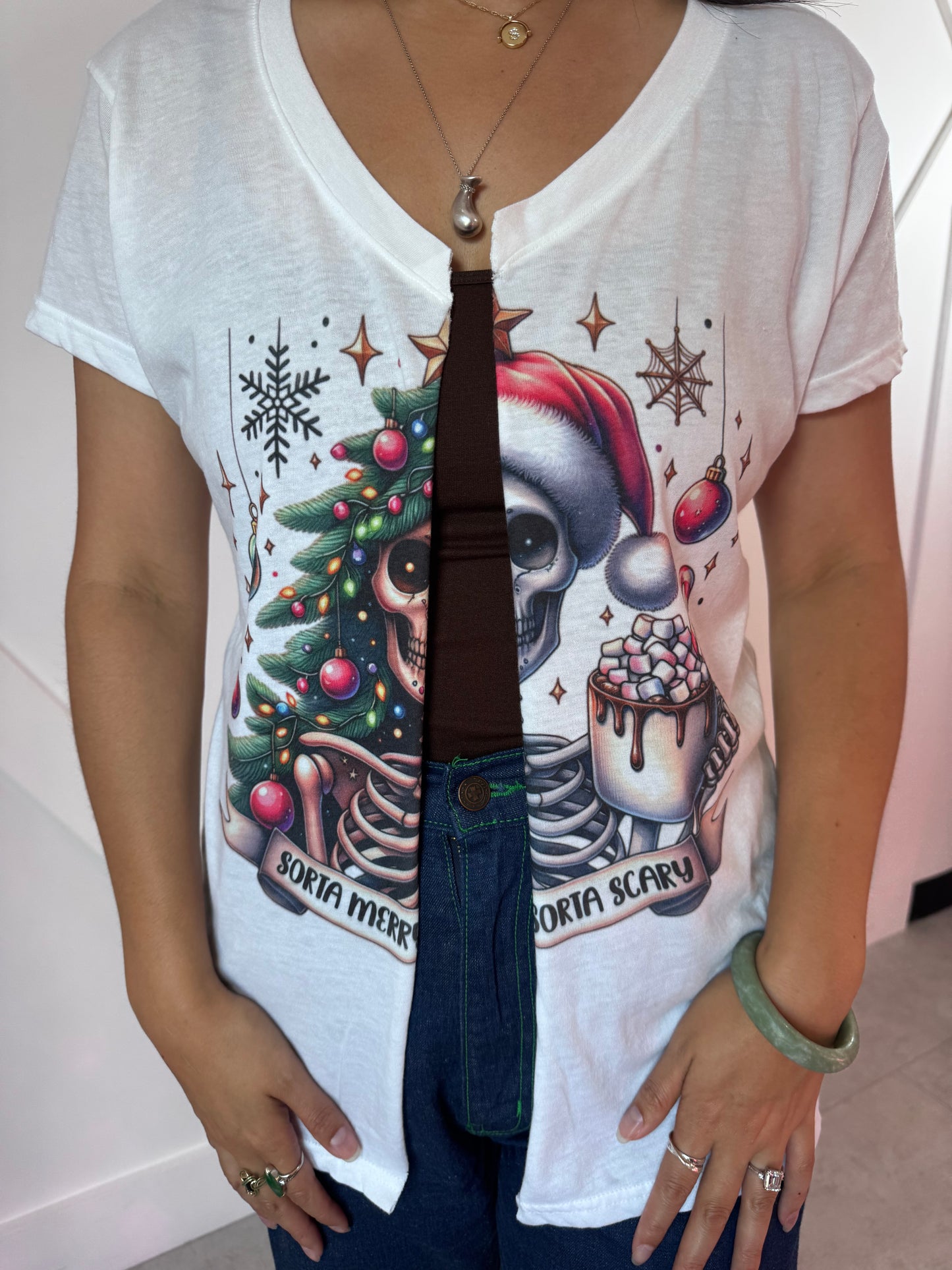 Cardi Tee Kinda merry Kinda Spooky