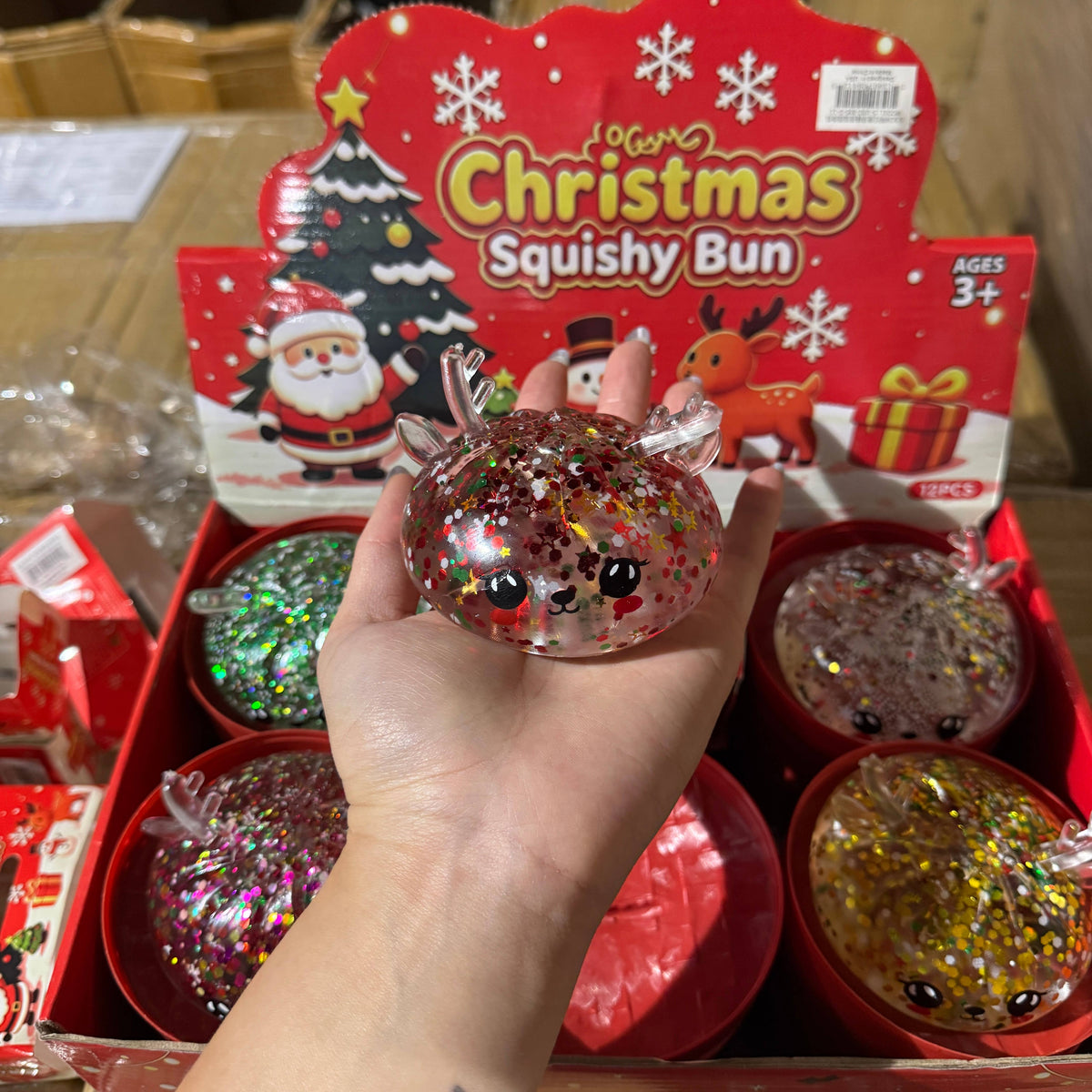 WRAPPED SS Light Up Reindeer Dumpling SQUISHY