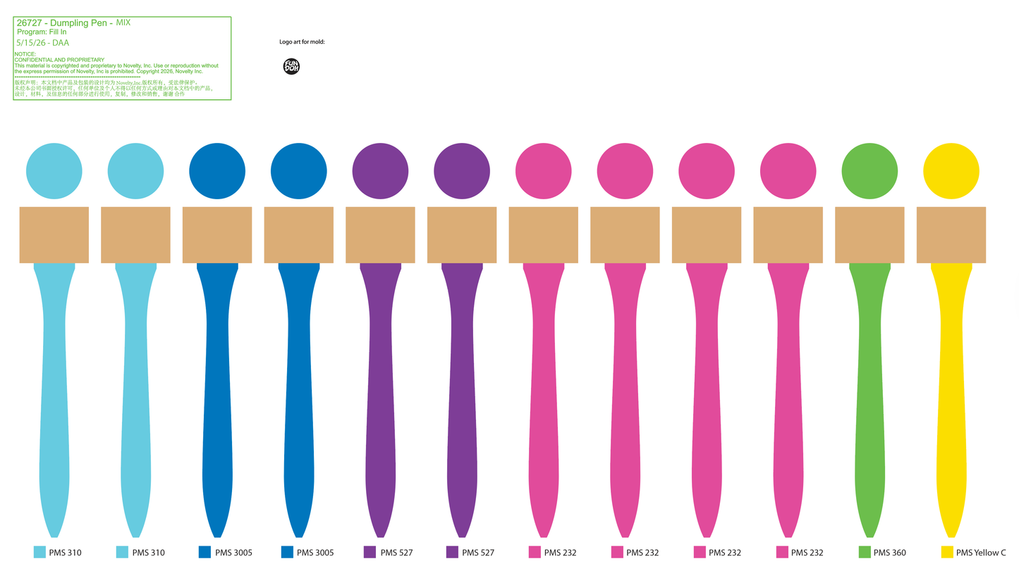 Pre Order Squishy Dumpling Desk Pen EST Arrival Aug 23rd