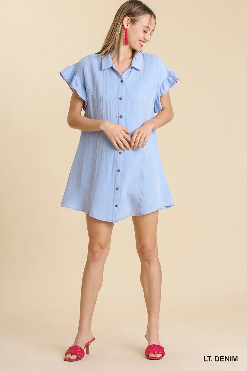 Ruffle Basic Dress/Coverup