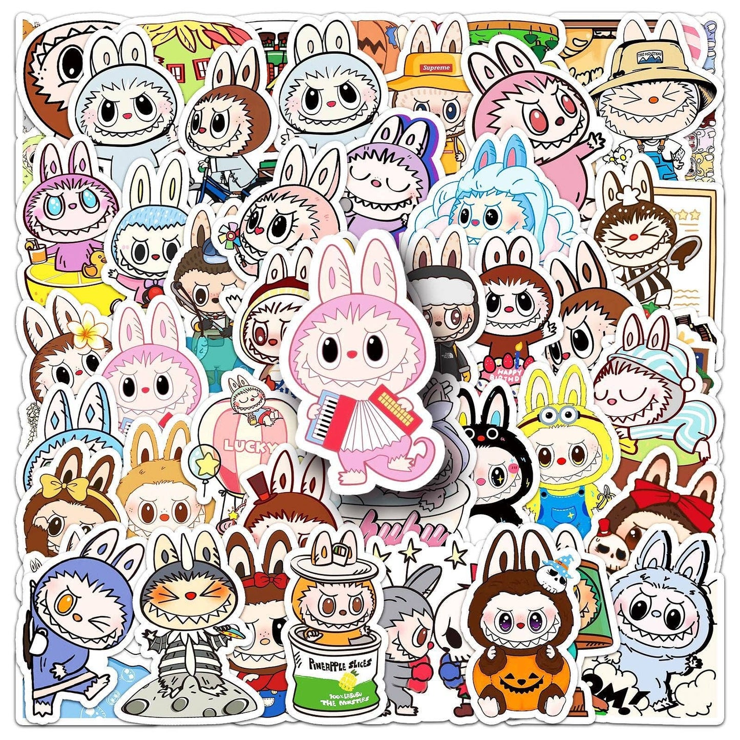 50Pcs  Stickers – Cute Waterproof Cartoon Decals for Laptop