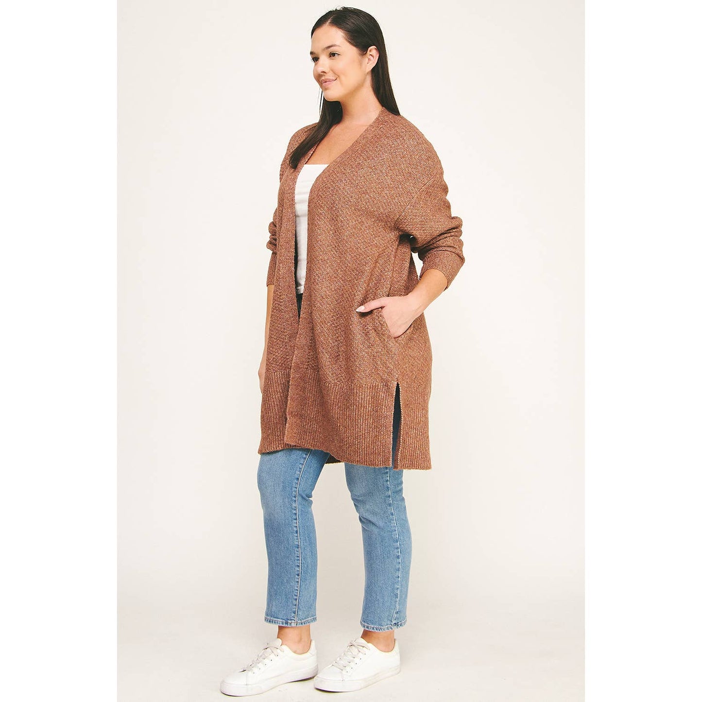 CURVY COZY CONFIDENCE LONG CARDIGAN
