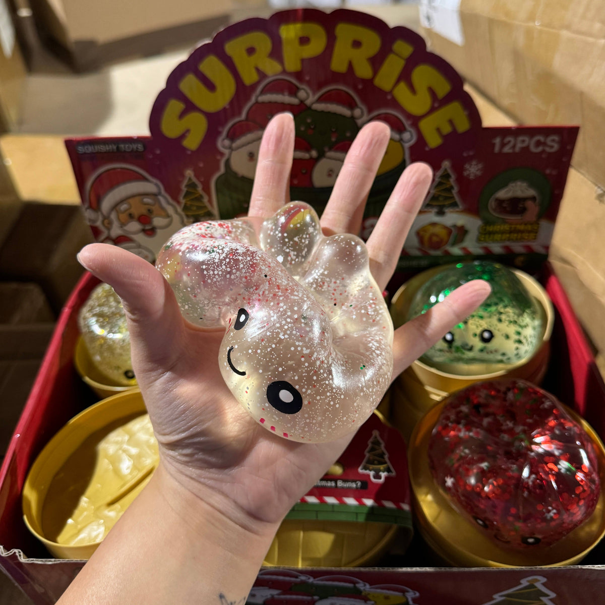 NEW Coconut Oil Vaseline Glitter Christmas Dumpling SQUISHY