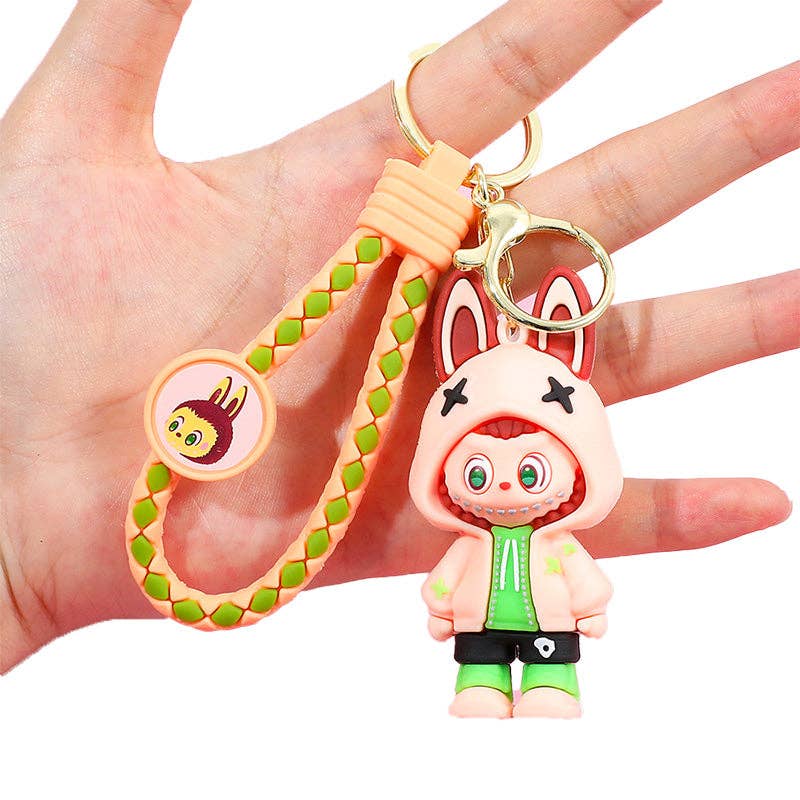Cartoon Silicone Keychain With Various Character Designs