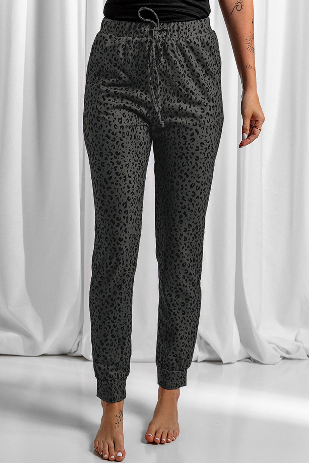 Black Cheetah Pants