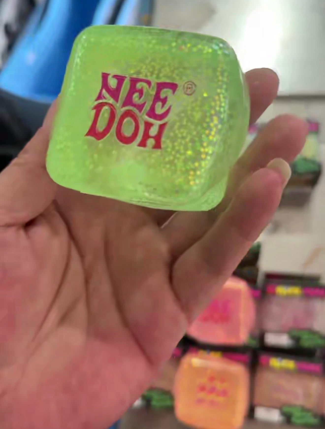 Pre-Order: Glow In The Dark Glitter Cube Squishy