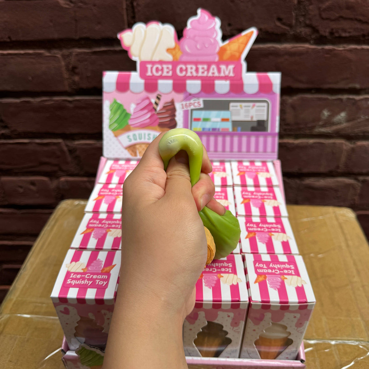 Scented Crackling Crunchy Ice Cream Cone Squishy