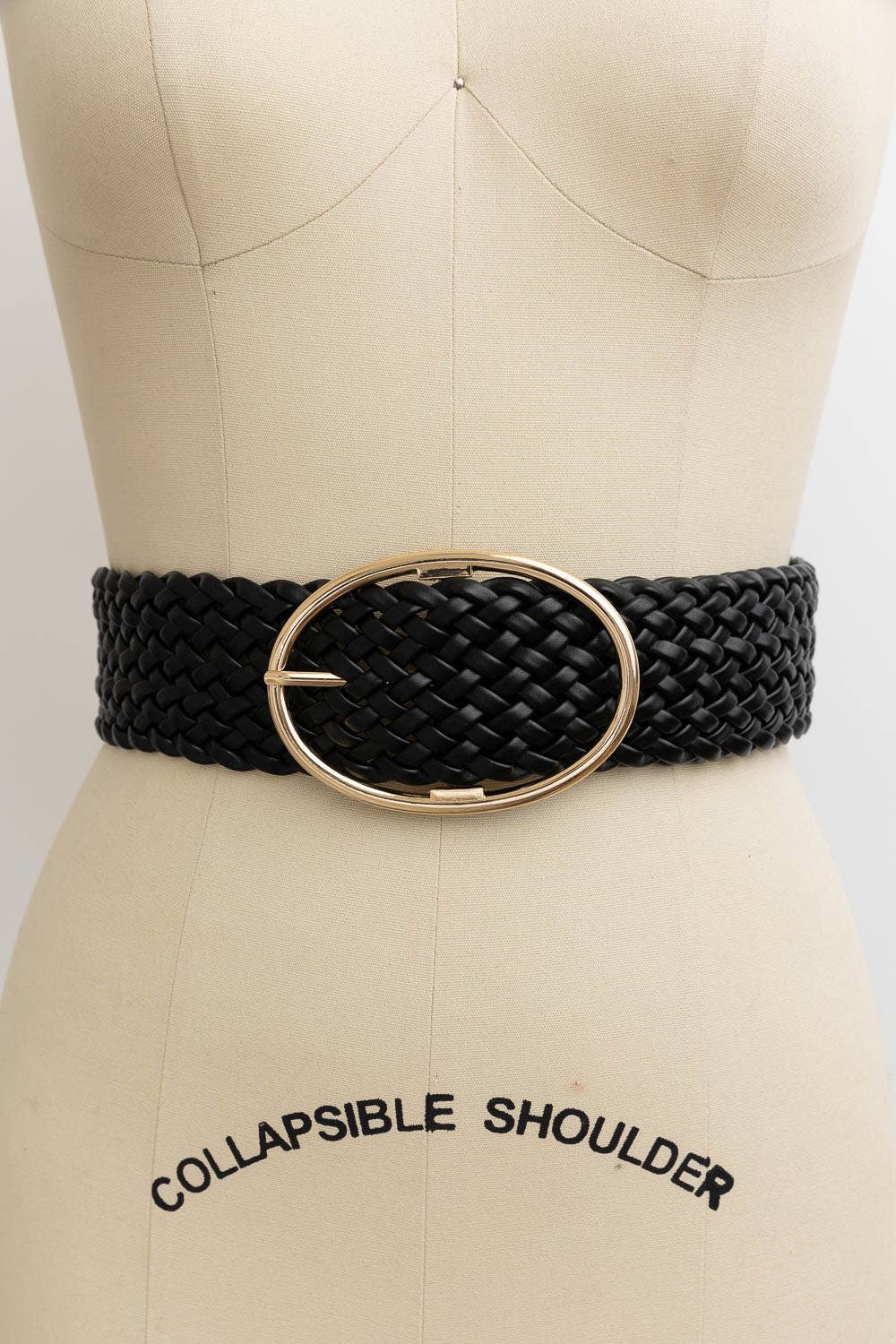 Wide Braided Belt for Dresses